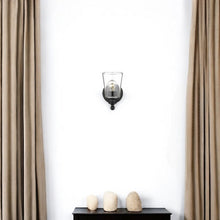 Load image into Gallery viewer, One Light Glass Shade Wall Sconce - Matte Black