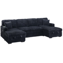 Load image into Gallery viewer, Convertible Sectional Upholstered Sleeper Sofa With Storage Chaise