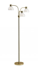 Load image into Gallery viewer, Three Light Tree Floor Lamp With Clear Bowl Shade - Gold