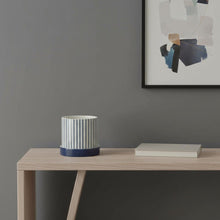 Load image into Gallery viewer, Striped Round Pot Planters (Set of 2) - Blue / White
