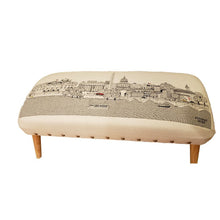 Load image into Gallery viewer, Wool Ottoman 38" - Cream / Brown