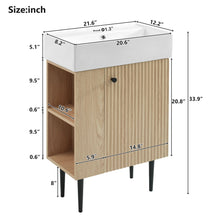 Load image into Gallery viewer, Bathroom Vanity, Combo Cabinet, Bathroom Storage Cabinet, Single Ceramic Sink