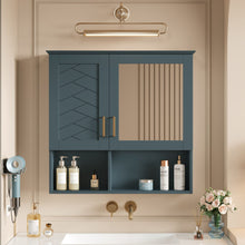 Load image into Gallery viewer, 2 In 1 Wall-Mounted Mirror Cabinet With Adjustable Shelves, Soft-Close Doors, High-Definition Mirror & Storage