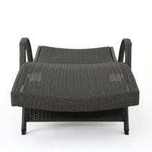 Load image into Gallery viewer, Salem - Contemporary Wicker Chaise Lounge With Arm, Weather Resistant