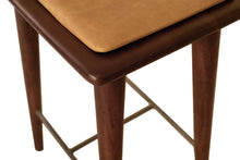 Load image into Gallery viewer, Solid Wood Backless Counter Height Bar Chair - Cream And Brown