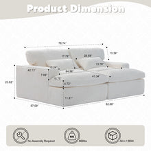 Load image into Gallery viewer, Double Chaise Lounge Chair, Oversized Upholstered Sleeper Cloud Couch
