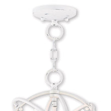 Load image into Gallery viewer, 14" Three-Light Dimmable Chandelier With Shades - White