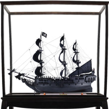 Load image into Gallery viewer, Hand Painted Pirate Floor Display Model Boat - Black / Pearl