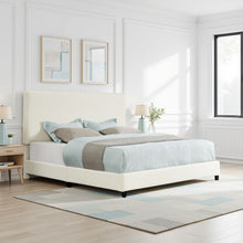 Load image into Gallery viewer, Platform Bed & Upholstered Headboard