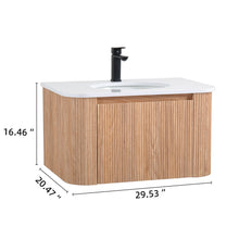 Load image into Gallery viewer, Wall Mounted Bathroom Vanity With Sink