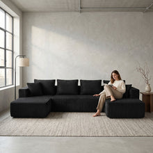 Load image into Gallery viewer, U-Shaped Modular Sectional Sofa With Double Chaise, Oversized Deep Seat For Living Room