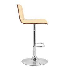 Load image into Gallery viewer, 42" Swivel Low Back Adjustable Height Bar Chair - Cream / Silver