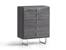 Load image into Gallery viewer, 38" Wood Five Drawer Gentlemens Chest - Gray