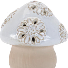 Load image into Gallery viewer, Porcelain Mushroom Tabletop Sculpture (Set of 6) - Beige / Gray