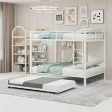 Load image into Gallery viewer, Bunk Bed For Kids, Convertible Frame With Ladders & Guardrail
