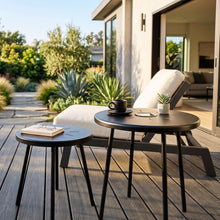 Load image into Gallery viewer, Solar Powered Side Table With LED Light, Outdoor / Indoor - Black
