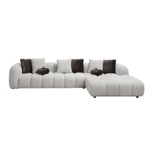 Load image into Gallery viewer, Manilla - Sectional Sofa With 8 Pillows - Ivory White