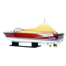 Load image into Gallery viewer, Hand Painted Model Boat Tabletop Sculpture (401941) - Brown