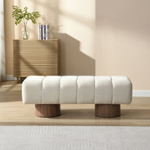 Load image into Gallery viewer, Upholstered Entryway Bench Ottoman