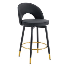Load image into Gallery viewer, Modern Upholstered 360° Rotatable Bar Chair With Metal Legs For Dining Room (Set of 2)