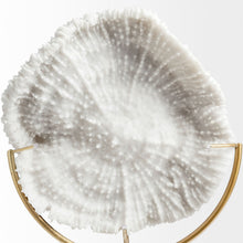 Load image into Gallery viewer, Coastal Tabletop Sculpture - Antiqued Gold / White