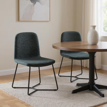 Load image into Gallery viewer, Solid Wood Dining Parsons Chairs (Set of 2) - Charcoal / Black