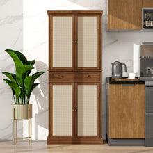 Load image into Gallery viewer, 4 Door Storage Cabinet With 1 Drawer, With 4 Adjustable Inner Shelves