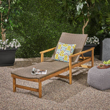 Load image into Gallery viewer, Hampton - Style Wood And Wicker Chaise Lounge With Adjustable Features And Natural - Natural