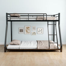 Load image into Gallery viewer, Bunk Bed Frame With Ladder And Guardrail, Heavy Duty Noise Free Design Metal Construction
