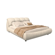 Load image into Gallery viewer, Luxury Upholstered Platform Bed With Oversized Padded Backrest And Solid Wood Frame