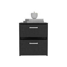 Load image into Gallery viewer, 15.7" x 12.7" x 18.6" Two Drawer Nightstand - Black