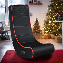 Load image into Gallery viewer, Foldable Gaming Chair With Onboard Speakers, Bluetooth Connection - Black / Red