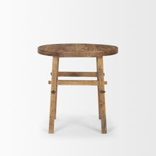 Load image into Gallery viewer, Distressed Solid Wood End Table - Brown
