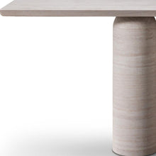 Load image into Gallery viewer, Genuine Marble And Stone Pedestal Console Table - Beige