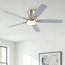 Load image into Gallery viewer, Mordern Flush Mount Ceiling Fan With Light And Remote Control