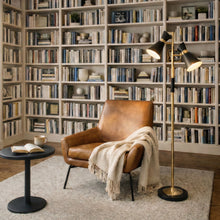 Load image into Gallery viewer, Axis - Floor Lamp With 4 Way Switch Double Spots With Base - Black / Gold