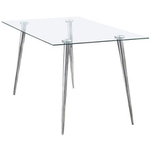 Load image into Gallery viewer, Vendas - Rectangular Glass Top Dining Table - Chrome