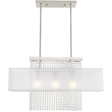 Load image into Gallery viewer, 26'' Three Light Dimmable Chandelier With Shades - Nickel