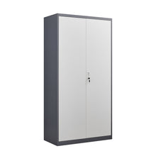 Load image into Gallery viewer, Wardrobe With Hanging Rod And Compartments, Lockable Closet With Locks & Keys For Bedroom - Gray
