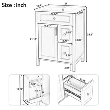 Load image into Gallery viewer, Elegant Bathroom Vanity With Ceramic Sink, Soft Close Doors And Drawers, Double Storage Racks