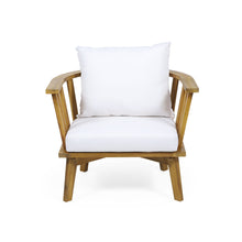 Load image into Gallery viewer, Outdoor Club Chair With Curved Backrest And Frame - White