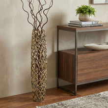 Load image into Gallery viewer, Twigs Cylinder Floor Vase (354654) - Gold