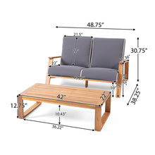 Load image into Gallery viewer, Paloma - Contemporary Loveseat And Coffee Table Set With Weather Resistant Cushions