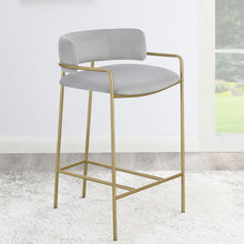 Load image into Gallery viewer, Low Back Upholstered Stool - Gray