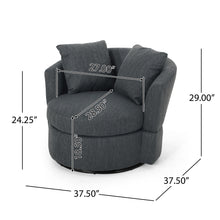 Load image into Gallery viewer, Swivel Club Chair With Circular Design