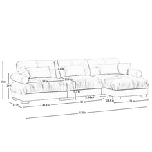 Load image into Gallery viewer, Super Comfort Oversized Modular Sectional Sofa With Movable Ottoman