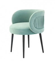 Load image into Gallery viewer, Velvet And Black Solid Color Arm Chair - Teal