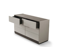 Load image into Gallery viewer, 60" Wood Six Drawer Double Dresser - Gray