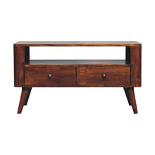 Load image into Gallery viewer, Solid Wood Enclosed Open Storage TV Stand (719185) - Brown