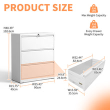 Load image into Gallery viewer, Premium Drawer Metal Lateral File Cabinet With Lock
